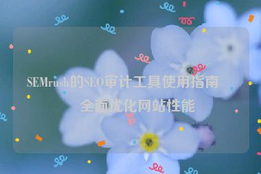 SEMrush的SEO審計(jì)工具使用指南，全面優(yōu)化網(wǎng)站性能