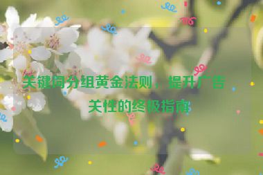 關(guān)鍵詞分組黃金法則，提升廣告相關(guān)性的終極指南