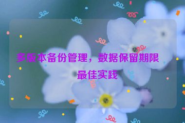 多版本備份管理，數(shù)據(jù)保留期限的最佳實(shí)踐