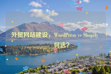 外貿(mào)網(wǎng)站建設，WordPress vs Shopify 如何選？