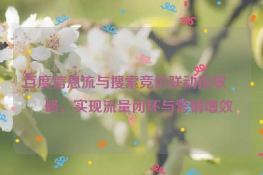 百度信息流與搜索競價聯(lián)動投放策略，實現流量閉環(huán)與營銷增效
