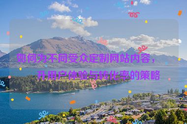 如何為不同受眾定制網(wǎng)站內(nèi)容，提升用戶體驗(yàn)與轉(zhuǎn)化率的策略