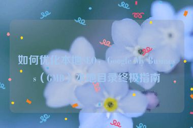 如何優(yōu)化本地SEO，Google My Business（GMB）本地目錄終極指南