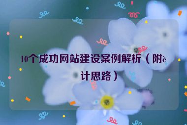 10個(gè)成功網(wǎng)站建設(shè)案例解析（附設(shè)計(jì)思路）