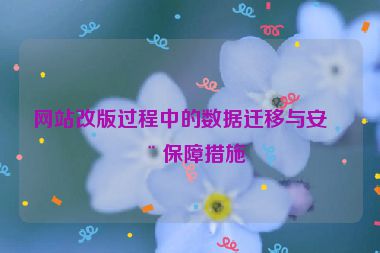 網(wǎng)站改版過(guò)程中的數(shù)據(jù)遷移與安全保障措施