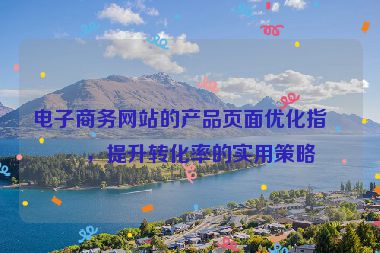 電子商務網(wǎng)站的產(chǎn)品頁面優(yōu)化指南，提升轉(zhuǎn)化率的實用策略