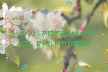 WooCommerce產(chǎn)品頁設計的10個黃金法則，提升轉化率的終極指南