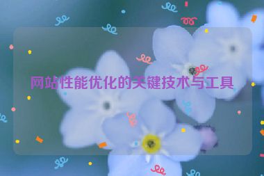 網(wǎng)站性能優(yōu)化的關鍵技術與工具