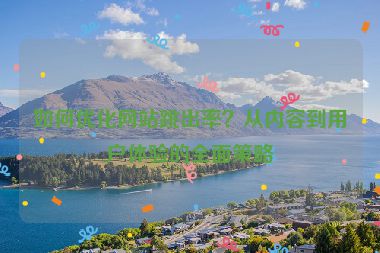 如何優(yōu)化網(wǎng)站跳出率？從內(nèi)容到用戶體驗(yàn)的全面策略