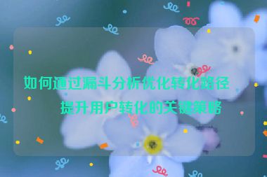 如何通過漏斗分析優(yōu)化轉(zhuǎn)化路徑，提升用戶轉(zhuǎn)化的關(guān)鍵策略