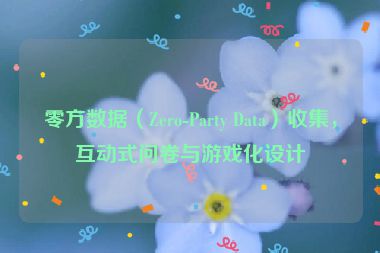零方數(shù)據(jù)（Zero-Party Data）收集，互動(dòng)式問(wèn)卷與游戲化設(shè)計(jì)