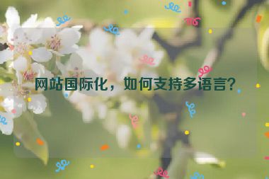 網(wǎng)站國際化，如何支持多語言？