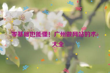 零基礎(chǔ)也能懂！廣州做網(wǎng)站的術(shù)語(yǔ)大全
