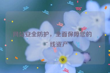 網(wǎng)站安全防護，全面保障您的在線資產(chǎn)
