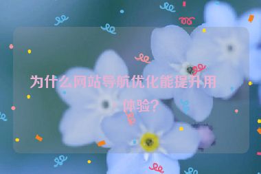 為什么網(wǎng)站導(dǎo)航優(yōu)化能提升用戶體驗(yàn)？
