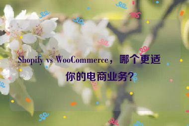 Shopify vs WooCommerce，哪個(gè)更適合你的電商業(yè)務(wù)？
