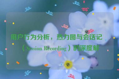 用戶行為分析，熱力圖與會話記錄（Session Recording）的深度解析